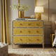 Vintage Patterned Wooden Dresser with 3 Drawers | Luxury Handmade Dresser
