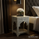 Handcrafted Bone Inlay Side Table | Luxury Handmade Bedside Table
