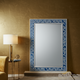 Elegant Blue and White Patterned Framed Mirror | Luxury Handmade Mirror