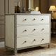 Elegant Bone Inlay 3-Drawer Dresser | Luxury Handmade Chest of Drawer