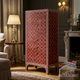 Red Inlay Tallboy Chest of Drawers | Luxury Handmade Tallboy