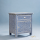 Bone Inlay One Door Bedside table | Luxury Handmade Bedside Table