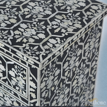 Handcrafted Black Bone 4-Drawer Chest of Drawers | Luxury Handmade Chest of Drawer