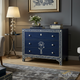 Blue Hand-Painted Wooden Chest of Drawers with Floral Design | Luxury Handmade Chest of Drawer