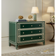 Green and White Three-Drawer Chest | Luxury Handmade Chest of Drawer