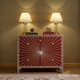 Decorative Inlaid Wooden Cabinet with Lamps | Luxury Handmade Dresser