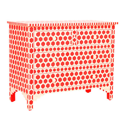 Bone inlay 4 Drawer Commode