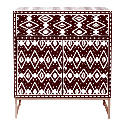 Bone Inlay Ikat Entryway Cabinet
