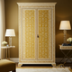 Ornate Hand-Painted Greek Revival Armoire | Luxury Handmade Wardrobe