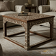 Handcrafted Wooden Floral Inlay Coffee Table | Luxury Handmade Coffee Table