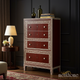 Classic Wooden Chest of Drawers with Intricate Greek Key Inlay | Luxury Handmade Tallboy