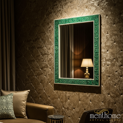 Luxurious Greek Key Pattern Mirror | Luxury Handmade Mirror
