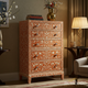 Handcrafted Floral Inlay Chest of Drawers | Luxury Handmade Tallboy