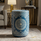 Blue and White Decorative Garden Stool | Luxury Handmade Stool