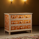Handcrafted Wooden Floral Inlay Chest of Drawers | Luxury Handmade Chest of Drawer