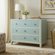 Blue Patterned Three-Drawer Chest | Luxury Handmade Dresser