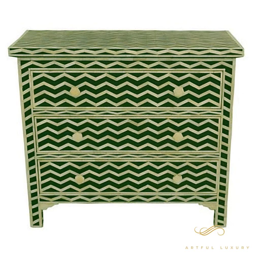 Black Bone Inlay dresser Antique Design | Luxury Handmade Dresser