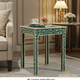 Handcrafted Green Floral Nesting Tables | Luxury Handmade Side Table