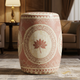 Handcrafted Ceramic Garden Stool with Lotus Motif | Luxury Handmade Stool