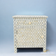 Bone Inlay 1 Drawer and One Door Bedside table | Luxury Handmade Bedside Table