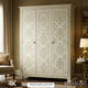 Vintage Floral Patterned Wooden Wardrobe | Luxury Handmade Wardrobe