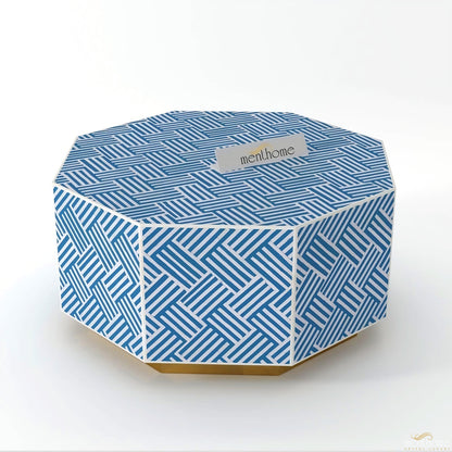 Bone Inlay Table Wooden Hexagon Coffee Table | Luxury Handmade Coffee Table