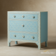 Blue Bone Inlay 3-Drawer Chest | Luxury Handmade Chest of Drawer