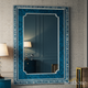 Elegant Blue Decorative Wall Mirror | Luxury Handmade Mirror
