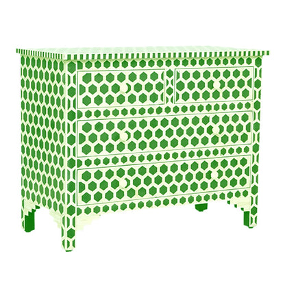 Bone inlay 4 Drawer Commode