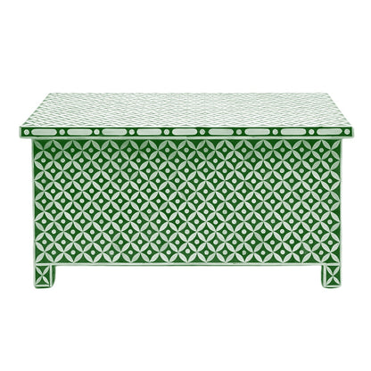Geometric Bone Inlay Trunk Cum Coffee Table