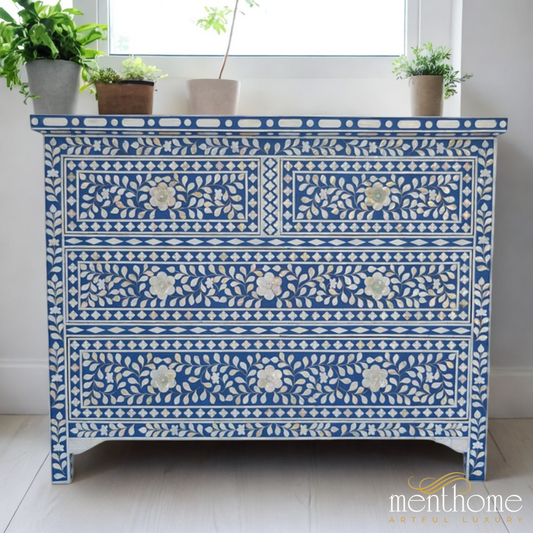 Bone Inlay Chest of Drawer | Luxury Handmade Chest of Drawer