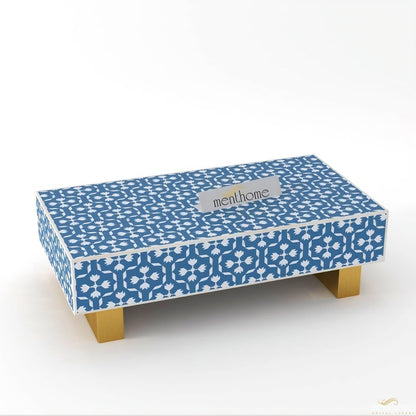 Bone Inlay Rectangular Black Coffee Table | Luxury Handmade Coffee Table
