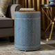 Elegant Chevron Storage Drum | Luxury Handmade Side Table