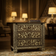 Elegant Handcrafted Wooden Chest with Floral Inlay | Luxury Handmade Chest of Drawer