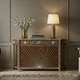 Elegant Wooden Sideboard with Sunburst Inlay Design | Luxury Handmade Console