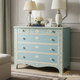 Elegant Blue Floral Hand-Painted Chest of Drawers | Luxury Handmade Dresser