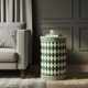 Elegant Harlequin Drum Table | Luxury Handmade Side Table