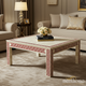 Elegant Greek Key Pattern Square Coffee Table | Luxury Handmade Coffee Table