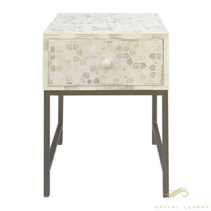 Star Pattern Bedside Table | Luxury Handmade Bedside Table