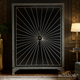 Black and White Sunburst Inlay Cabinet | Luxury Handmade Wardrobe