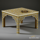 Handcrafted Floral Inlaid Wooden Coffee Table | Luxury Handmade Coffee Table