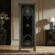 Black and Gold Inlay Decorative Tall Cabinet | Luxury Handmade Tallboy
