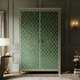 Elegant Green Patterned Wardrobe | Luxury Handmade Wardrobe