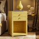 Honeycomb Patterned Nightstand with Two Drawers | Luxury Handmade Bedside Table