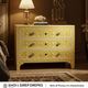 Handcrafted Yellow Bone Inlay Chest of Drawers | Luxury Handmade Dresser