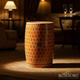 Decorative Hexagonal Ceramic Garden Stool | Luxury Handmade Stool