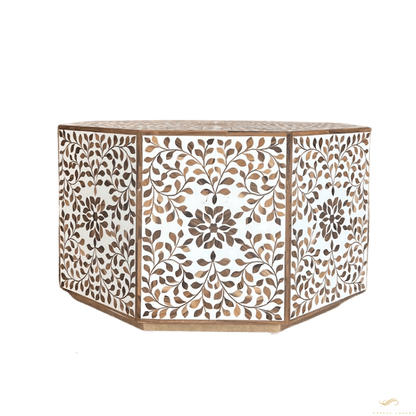 Teak Coffee Table wooden Floral Design | Luxury Handmade Coffee Table