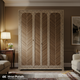 Elegant Wooden Wardrobe with Intricate Carvings | Luxury Handmade Wardrobe