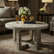 Round Inlaid Bone Coffee Table | Luxury Handmade Coffee Table