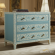 Blue Floral Patterned Chest of Drawers | Luxury Handmade Chest of Drawer
